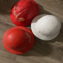 3 Hard Hats In Good Condition 