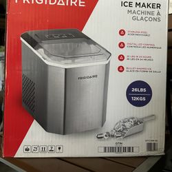 Frigidaire 26 Lbs per Day Portable Compact Maker, Ice Making Machine, Stainless, Medium