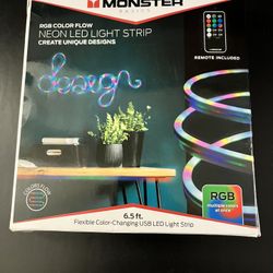 2 Monster 6.5 ft Neon Color Flow LED Multi-Color Light Strip