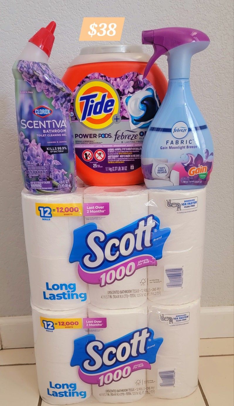 Scott Toilet Paper, Tide Pods,Febreze And Clorox $38 Near Costco In Panama Line #93313