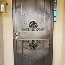 Security Door Heavy-Duty 36x80 Bronze (Installation Included)
