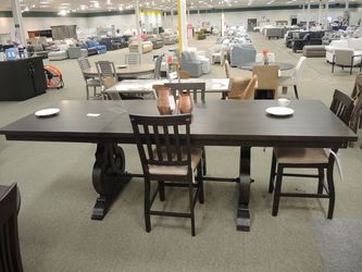 Elements Stone Counter Height Table - Dark Espresso