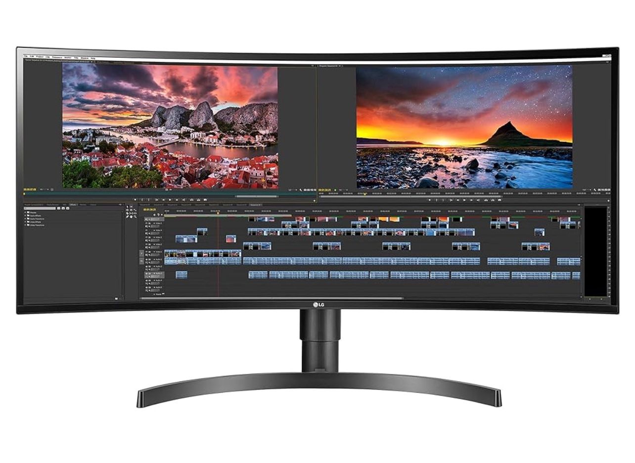 LG 34WN80C-B UltraWide Monitor 34” 21:9 Curved WQHD (3440 x 1440) IPS Display