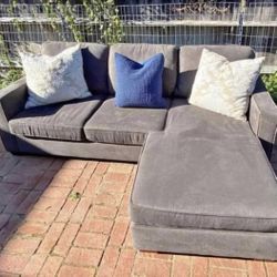 Gray Modern Reversible Sectional Sofa