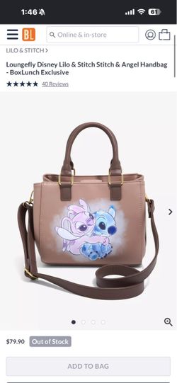 Loungefly Disney Lilo & Stitch Stitch & Angel Handbag