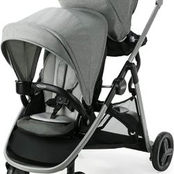 Graco Ready2Grow LX 2.0 Double Stroller Features Bench Seat and Standing Platform Options, Clark. (NEW IN BOX)