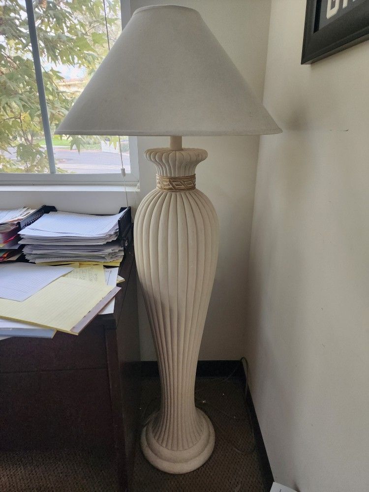 Vintage Large Fluted Standing Lamp