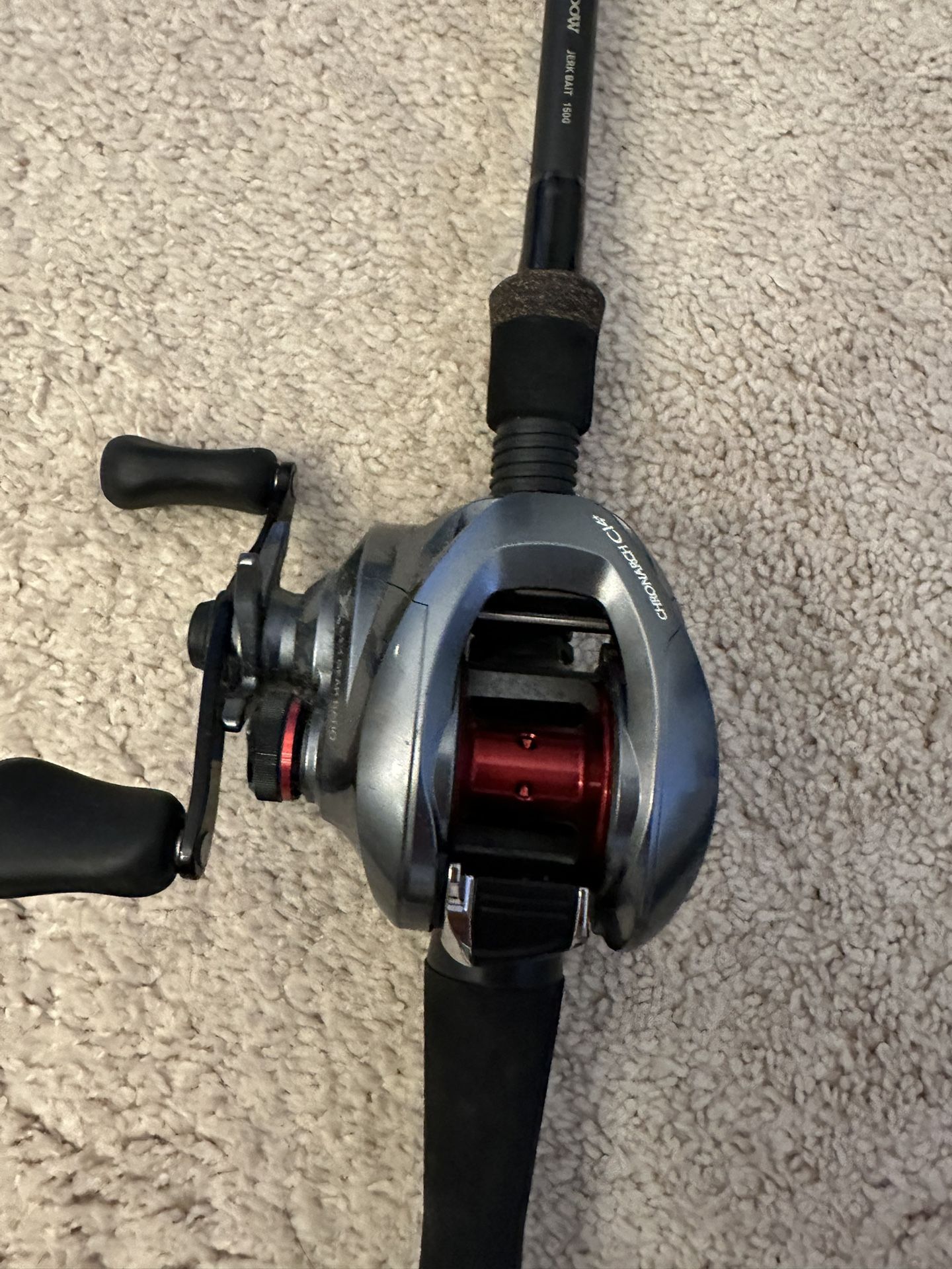 shimano chronarch and diawa black widow rod combo 