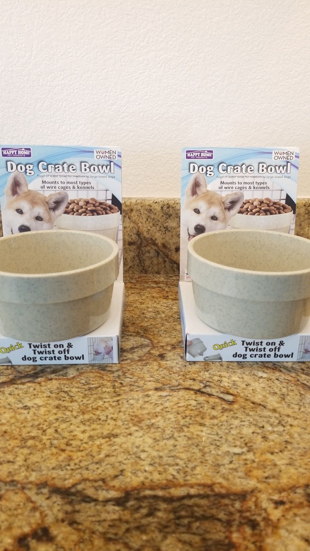 Happy Home Dog Crate Bowls