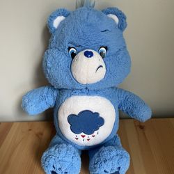 Care Bears Grumpy Bear Blue Rain Cloud Belly 13" Stuffed Plush 