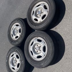 4 - 215/70r15 5x4.5 5x114.3 Stock Honda CR-V Civic Tacoma Camry Wheels Rims Tires!!