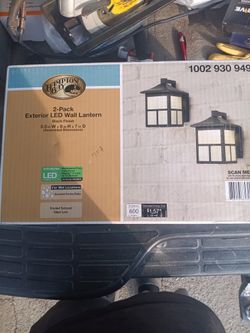 2 Pack Exterior LED Wall Lantern