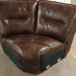Leather Couch Corner Section
