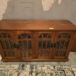 Home Decorators Collection Gothic Arch Four-Door Wooden Media Console Credenza