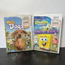 Nintendo WII SpongeBob Video Games Kids Pets 
