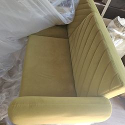 Sage Green Futon And 2 Accent Chairs