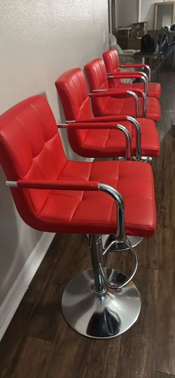 Red bar stools