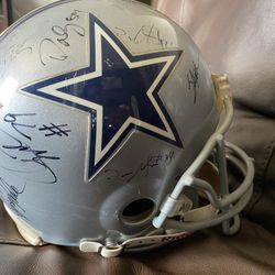 Dallas Cowboys Helmet With Signatures
