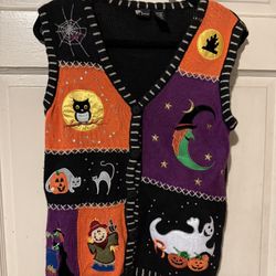 Vintage Holiday Editions Halloween sweater vest