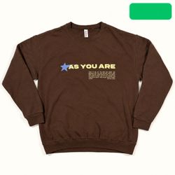 JERZEES Brown As You Are Scripture Sweatshirt Size L