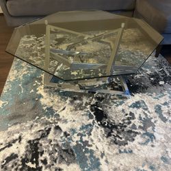 Perfect Condition - Glass Octagon Coffee/Cocktail Table