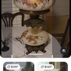 Antique Gone With The Wind Lamp