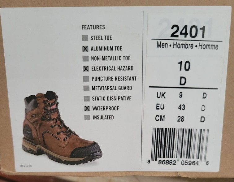 NIB Red Wing Work Boots 10D