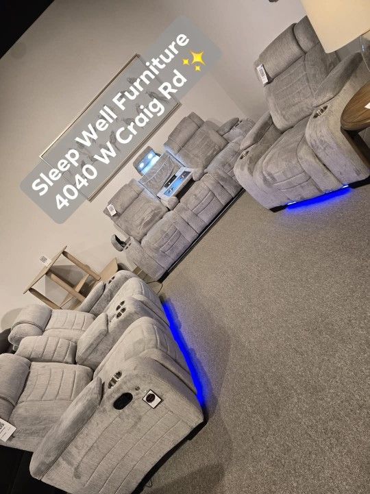 ✨️ Reclining Sectionals, Sofas ✨️ Furniture Queen Bedrooms, Dining Avail