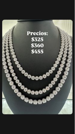 Tennis Style Chains in 925 Silver