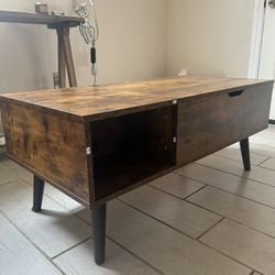 Coffee Table with Lift Top, Storage, Shelf - ASSEMBLED