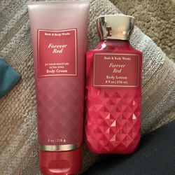 Bath And Body Works Forever Red Lotion And Shea Body Cream 