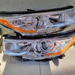 14-16 Toyota Highlander Projector Headlights Luces Calaveras Micas Faros Focos Faroles Headlamps