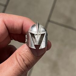 Knight helmet silver 950 ring