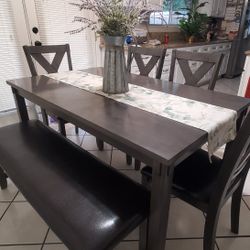 Gray Dining Room Table