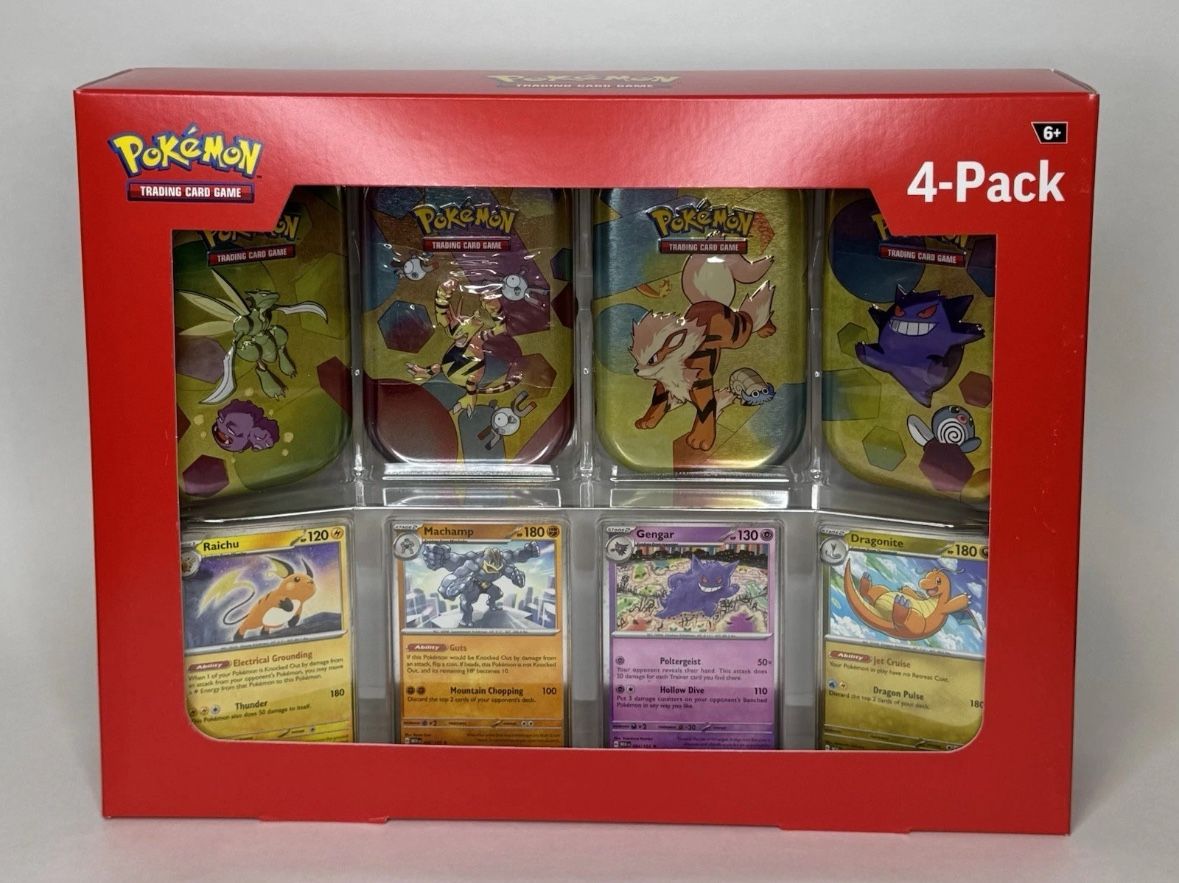 Pokemon 151 - 4 Mini Tins - Sam’s Club Exclusive New Sealed!
