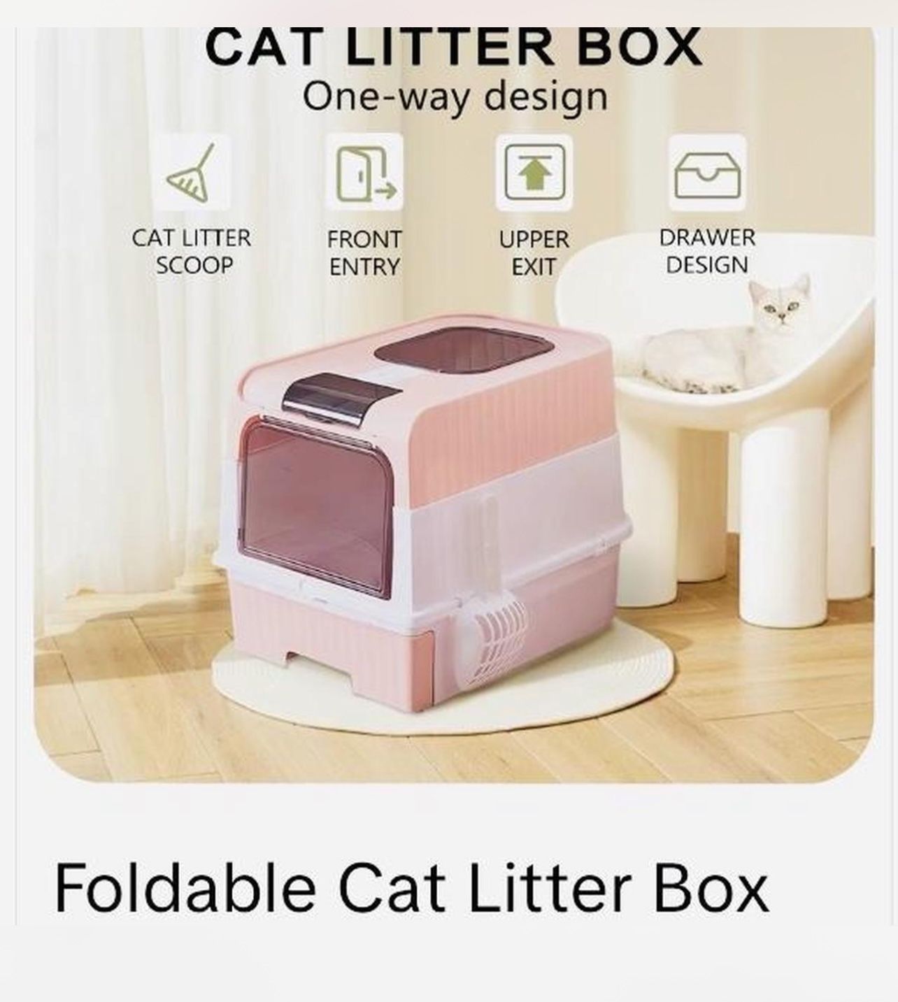 Foldable Cat Litter Box 