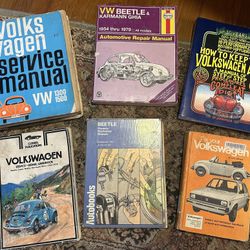 6 VW, Volkswagen Beetle and More Service Manuals Books