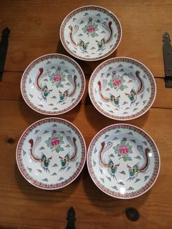 5 double Phoenix berry bowls