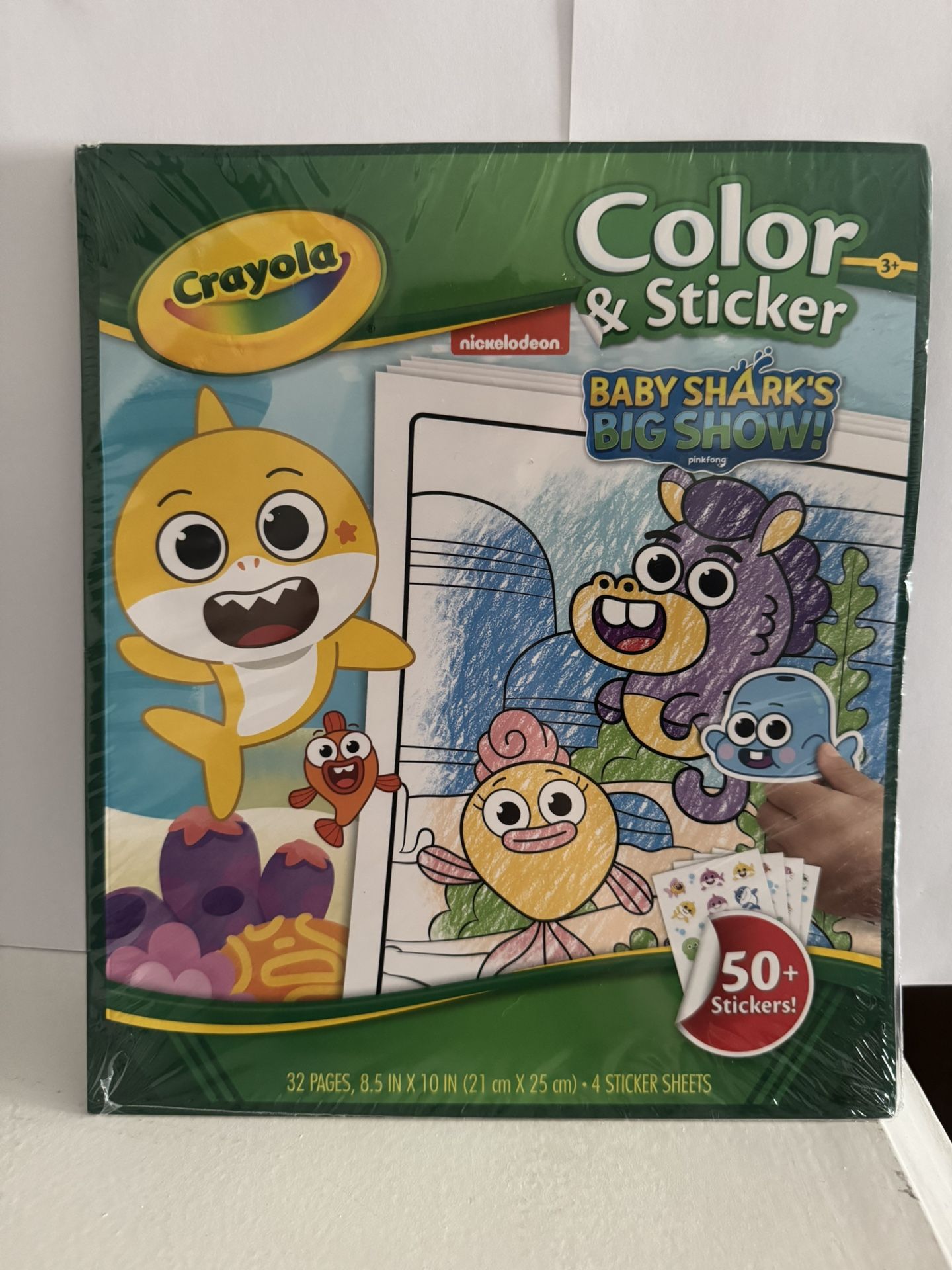 Crayola Baby Shark Coloring Pages & Stickers, 32 Pages