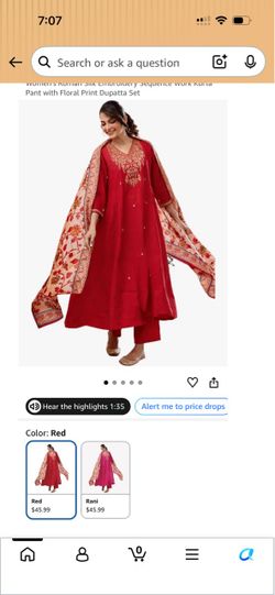 Women's Embroidered Kurta Pant Dupatta Set