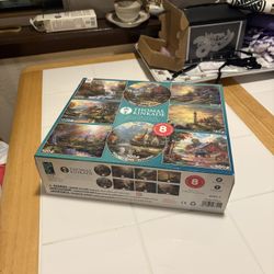 Set Of 8 Thomas Kinkade Jigsaw Puzzles