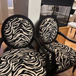 Black zebra Chairs