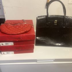 Steve Madden Purse(red) Aldo Purse (Black) WITH Heels