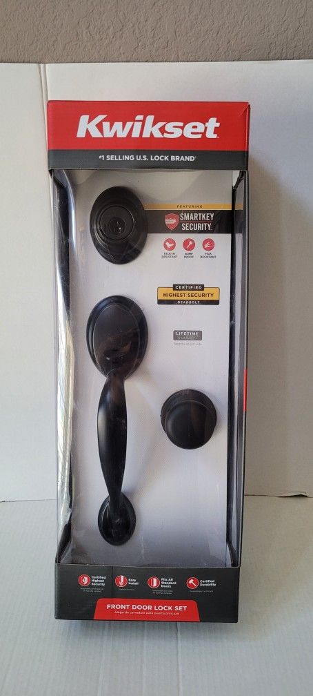 Kwikset Smartkey Bronze Front Door Lock 