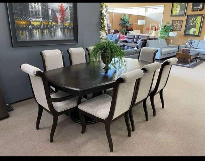 New/ 5piece/ Savion Espresso Extendable Dining Room Set/Table,4 Side
