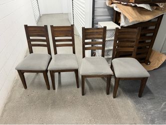 Dining room table with four matching chairs, coffee table, end table