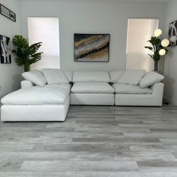 SECTIONAL MODULAR 4PCS - NIXON WHITE - CITY FURNITURE - FREE DELIVERY 