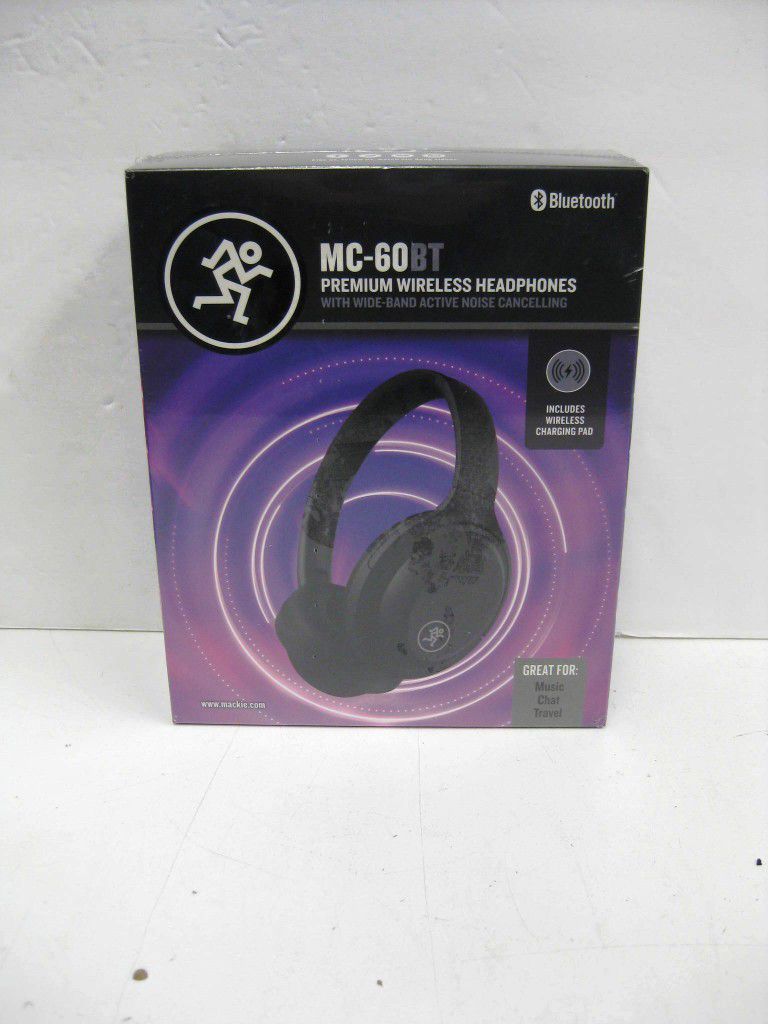 Mackie MC-60BT Premium Wireless Bluetooth Noise-Canceling Headphones NEW