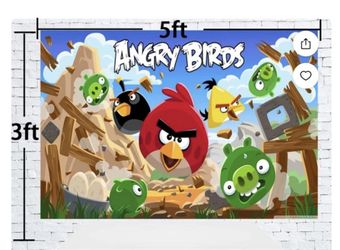 Angry Birds Backdrop Banner Party Supplies