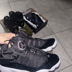 Air Jordan Ring 6 Black Rust Pink 11 Mens